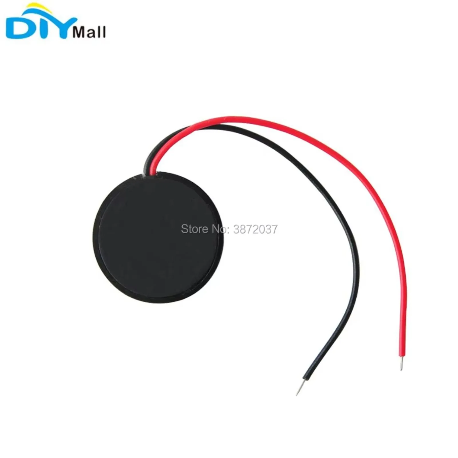 10pcs 1710 Passive Piezo Buzzer 12V Rated 1-30V Wide Voltage 80dB ABS with Wires
