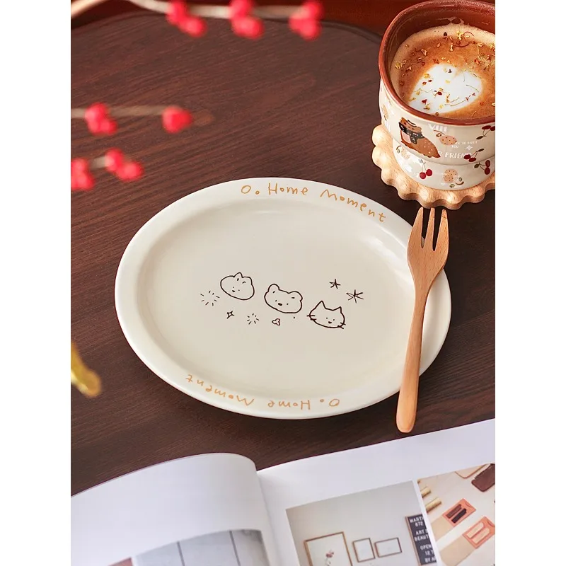 طبق حلوى، طبق سيراميك، طبق كيك بيضاوي #3