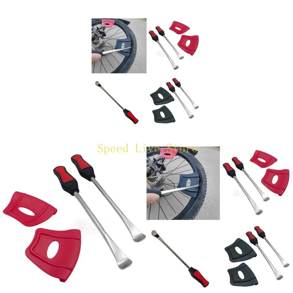 

547C Motorcycle Bicycles Tire Changing Lever Tool Set Alloy Automotive Spoon Tire Easy Grips for Tire Repair Maintenance