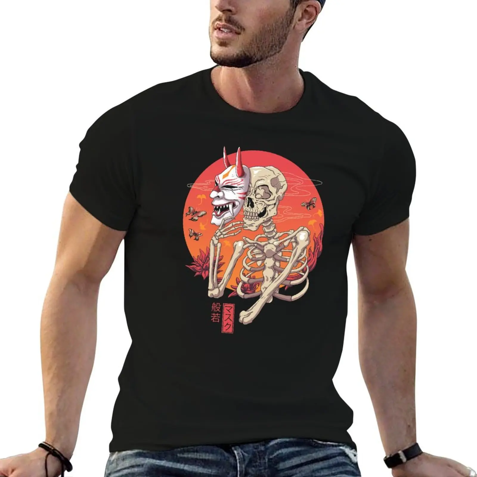 

Hannya Yokai Mask T-Shirt t shirts for man graphic vintage essential t shirt T-Shirt