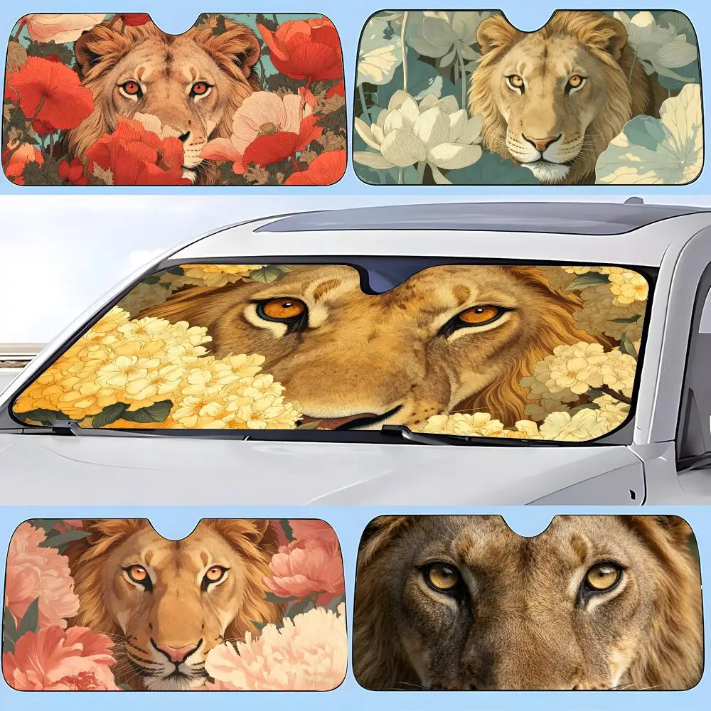 

Pattern Eye of the Lion Sun Visor Car sunshades, windshield sun visors, sun protection sunshades, novel car gifts.