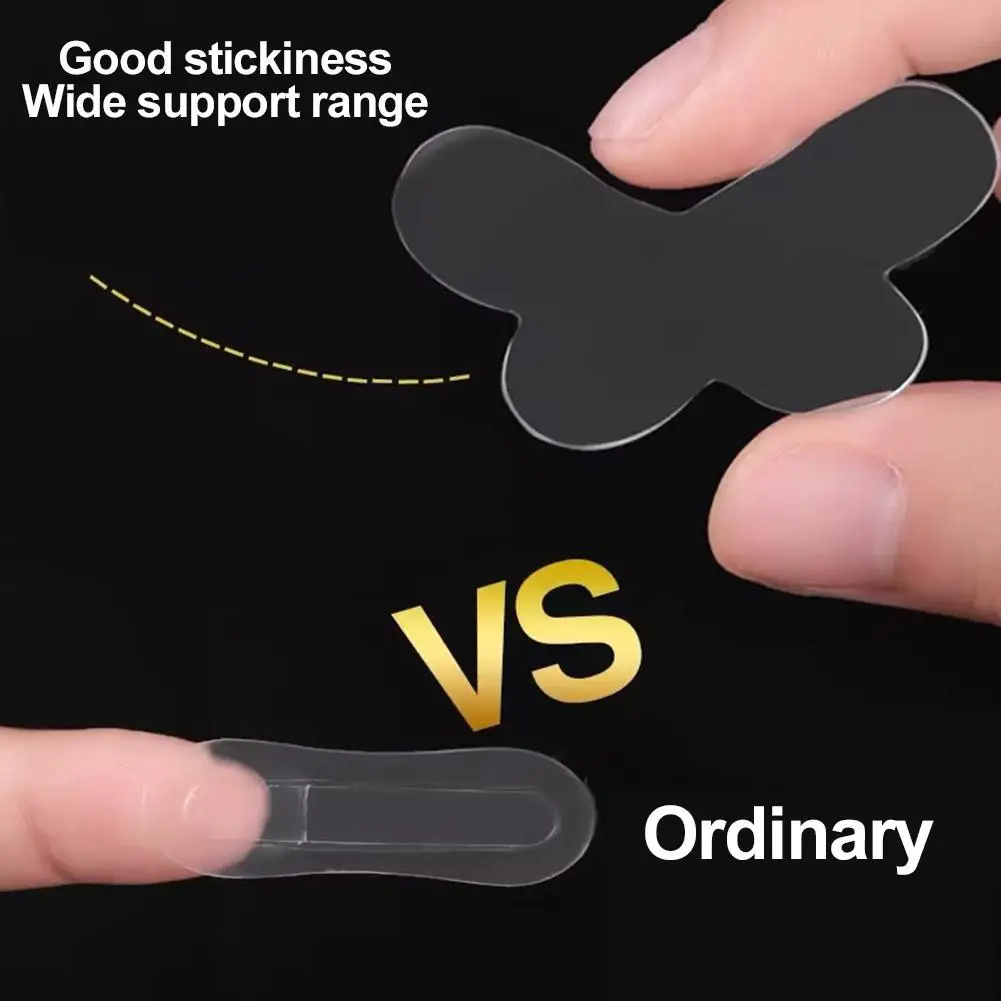 蝶の形のエルフ耳パッチ再利用可能な強力なサポート透明耳コレクターメイクアップ V フェイス耳ケアツール女性女の子 W3K0