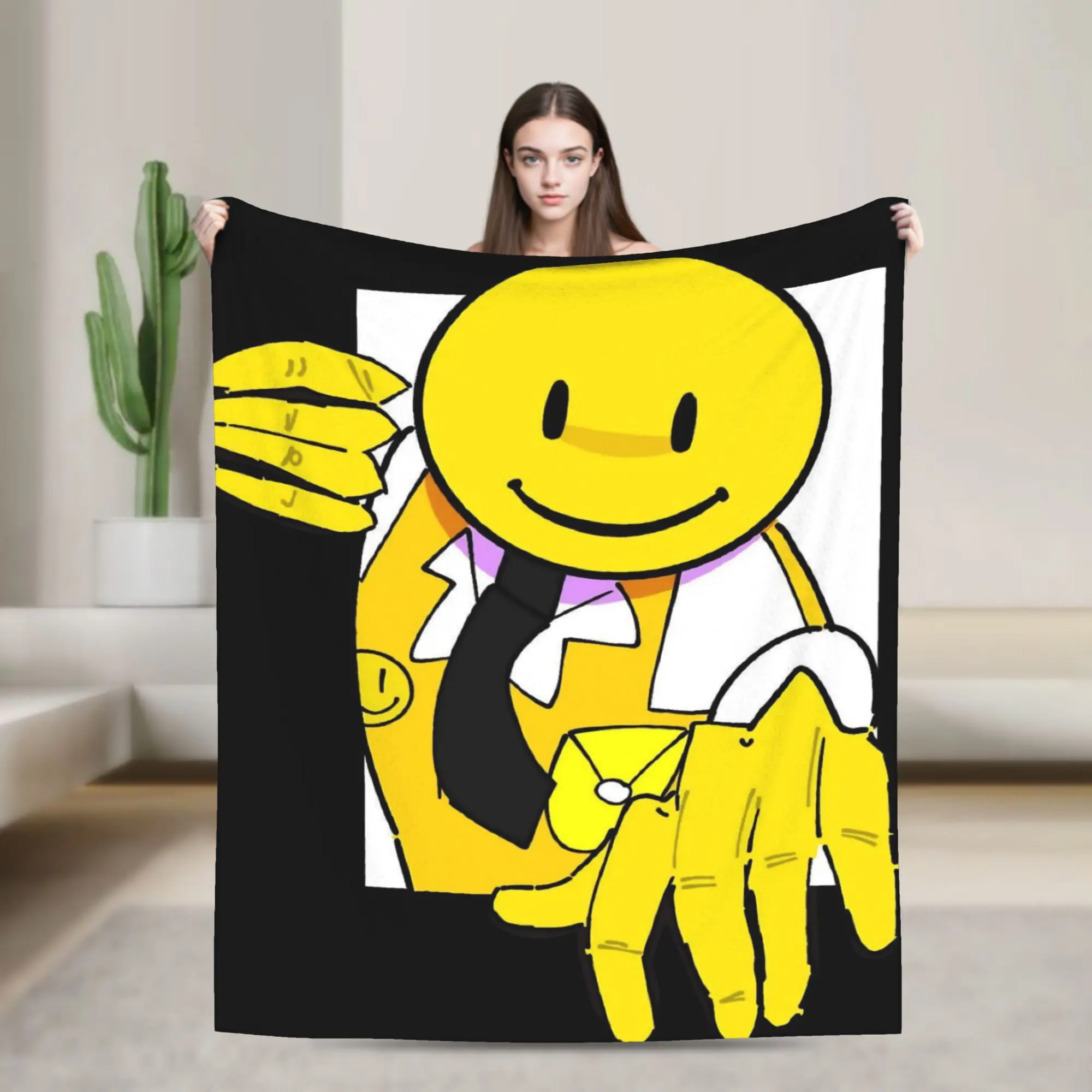 Verity Yellow Ball Blanket Cover Fleece Games Super Warm Throw Blanket for Home Couch Bedroom Quilt