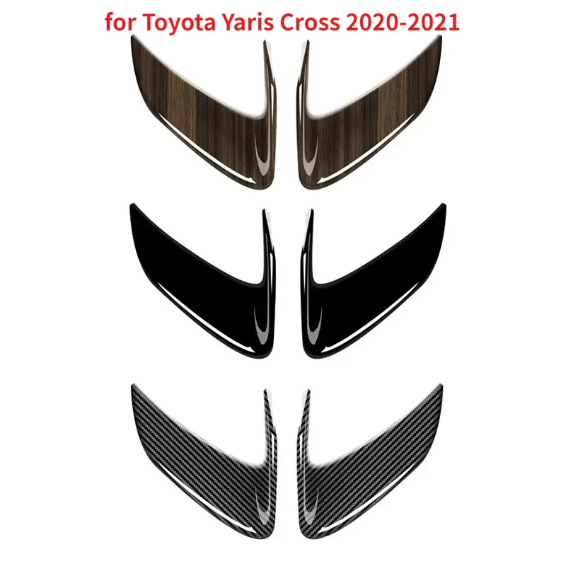 2-ピース-セット-abs-車インナードアボウルトリムカバーハンドルパネルフレームパネルトヨタヤリスクロス-2020-2021-スタイリングアクセサリー