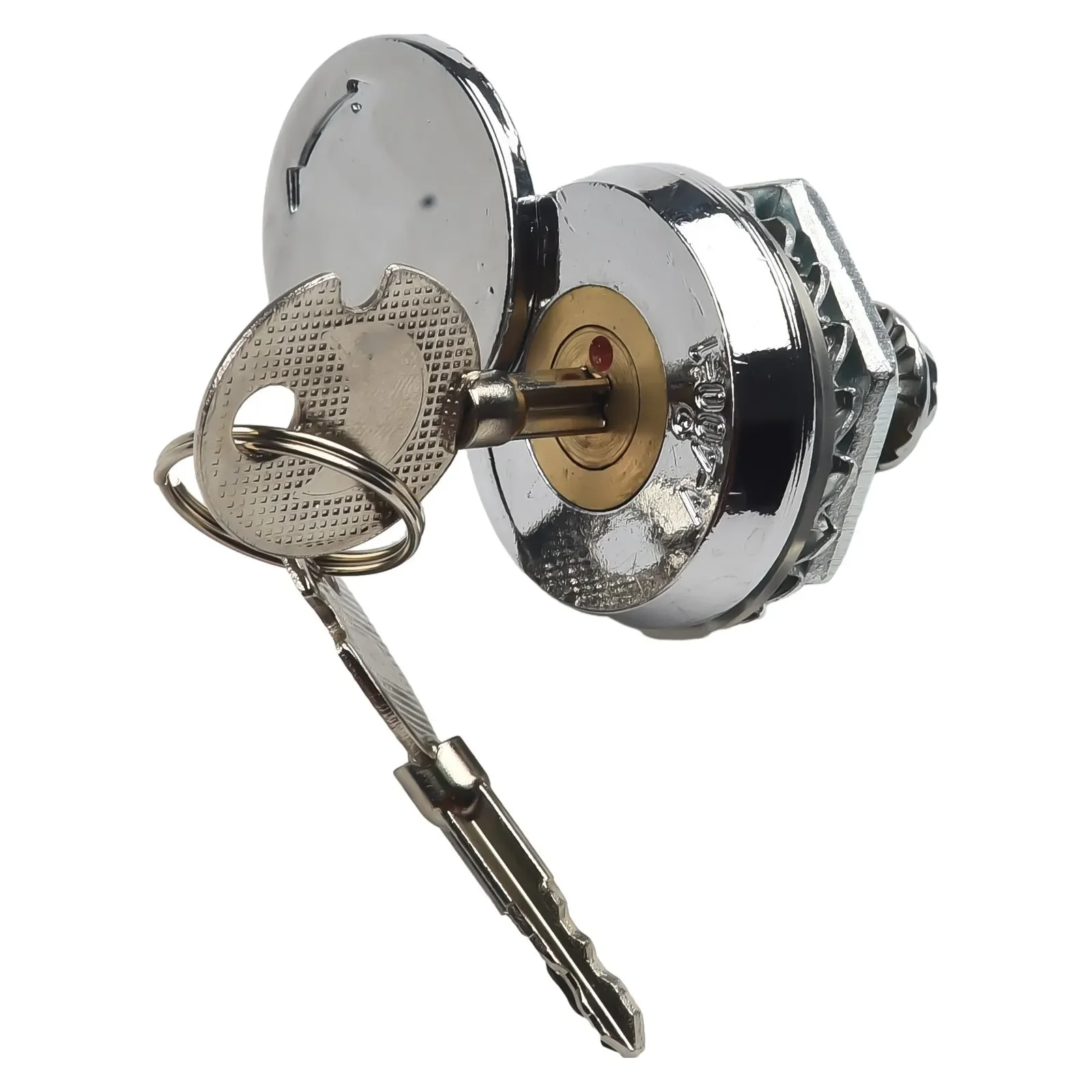 Chassis-Mount Cam Lock Assembly Featuring Aluminum Alloy Body And Brass Cylinder With 360-Degree Cover Movement