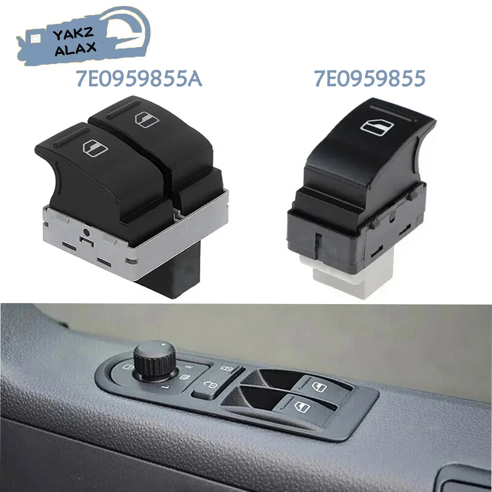 

7E0959855A 7E0959855 Electric Power Window Control Switch Button for VW Transporter T5 2005-2009 T6 2009-2014 Car Accessories