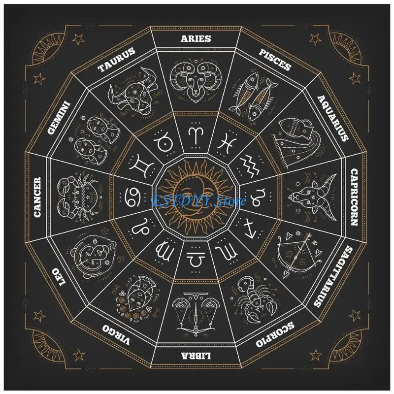 

G6DE Geometric Divinations Table Cloth Board Game Oracles Card Pad Support Mat