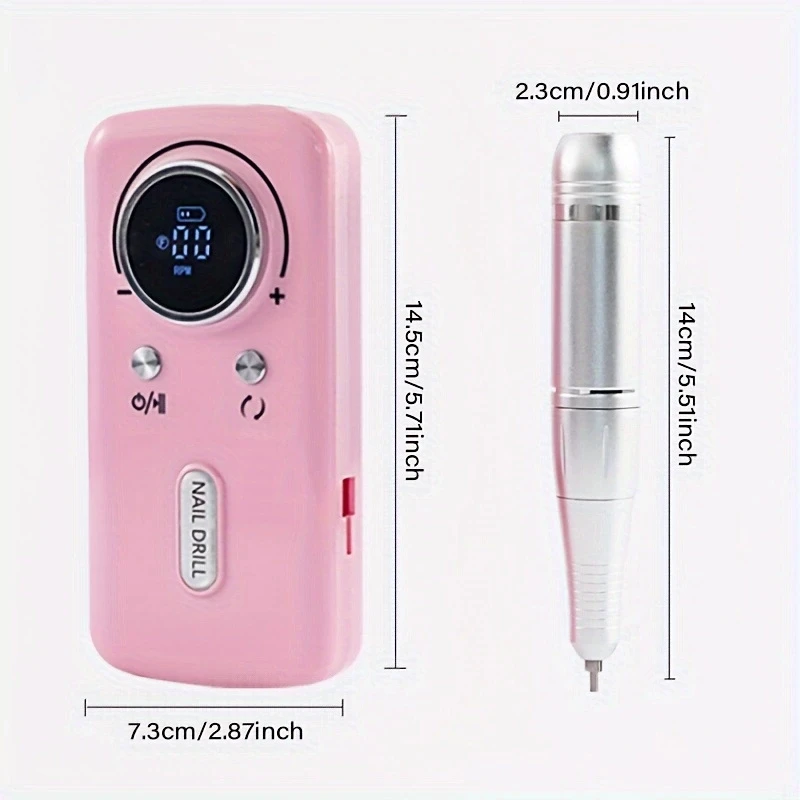 Ponceuse à ongles aste professionnelle, lime à ongles électrique portable, perceuse à ongles sans fil pour acrylique, N64.Remo, 45000 tr/min, 6 pièces