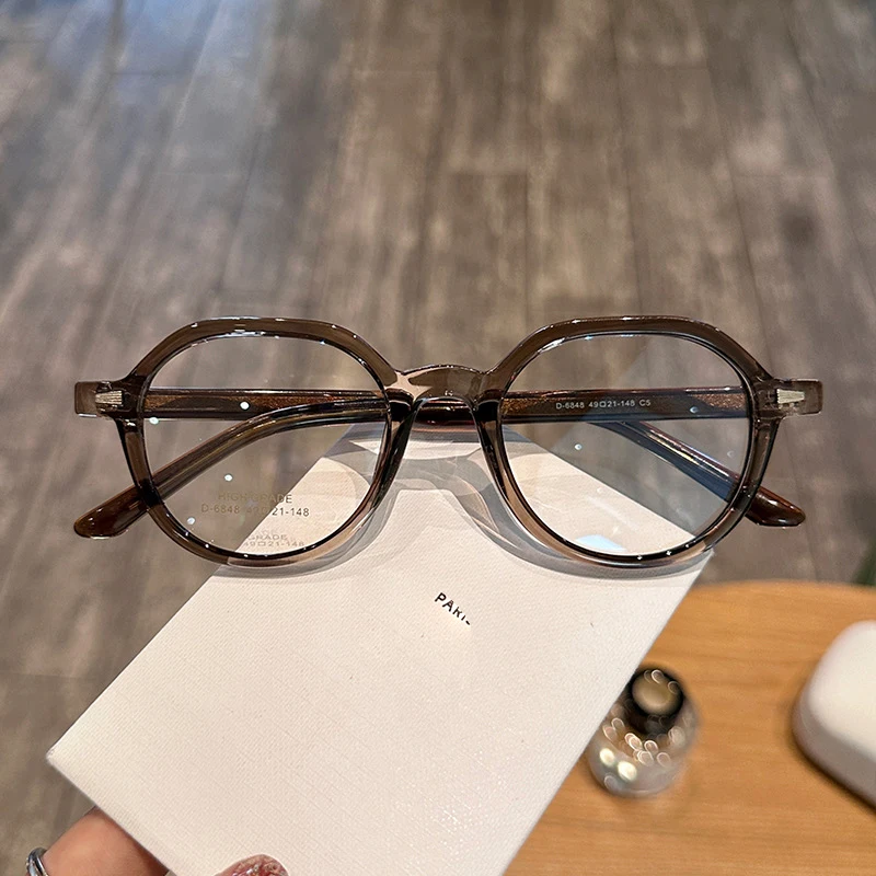 Fashion Vintage Round Eyeglasses Small Size Eyewear Acetate Myopia Hyperopia Custom Optical Prescription Frames Man Woman 6848