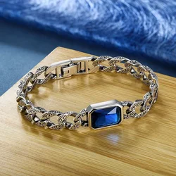 New Tang Grass Pattern Couple Silver Color Bracelet Design Feeling Small for Men and Women Fashion Jewelry