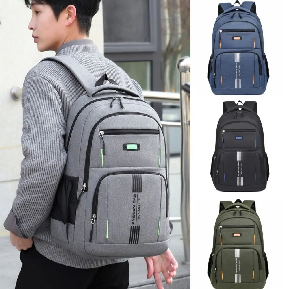 Multiple Layers Neutral Style Backpack Layered Pockets Casual Business Travel Backpack Waterproof Computer Bag