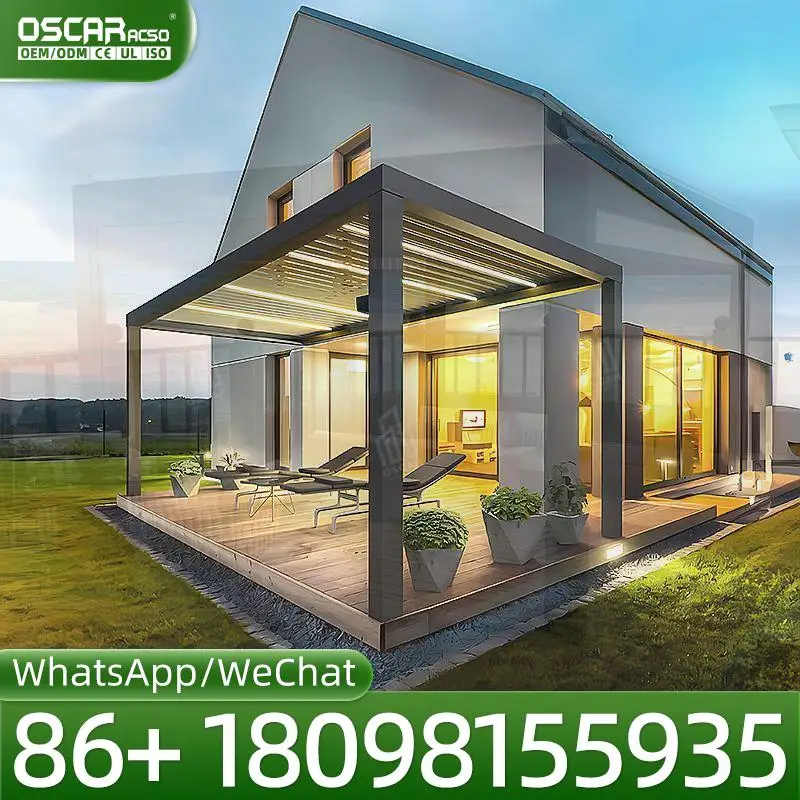 3x3 3x4 4x4 6x4 Modern Outdoor Bioclimatic Aluminum Louver Pergola from Factory for Garden Patio Backyard pergola