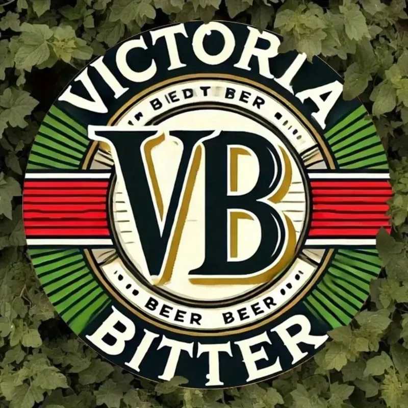 لافتة معدنية بشعار Victoria Bitter VB Beer: اكتشف جاذبيةها - يجب اقتناؤها لديكور البار والمقهى والمنزل والشاطئ #1