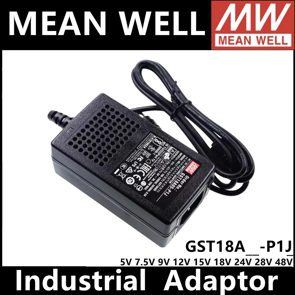 Тайваньская компания Mean Well GST18A05-P1J GST18A09-P1J GST18A12-P1J GST18A15-P1J GST18A24-P1J Универсальное зарядное устройство для ноутбука MW