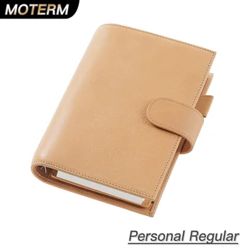 Moterm – planificateur d'anneaux de taille personnelle régulière 2.0, en cuir tanné végétal pleine fleur, organisateur de carnet de croquis de voyage, journal intime