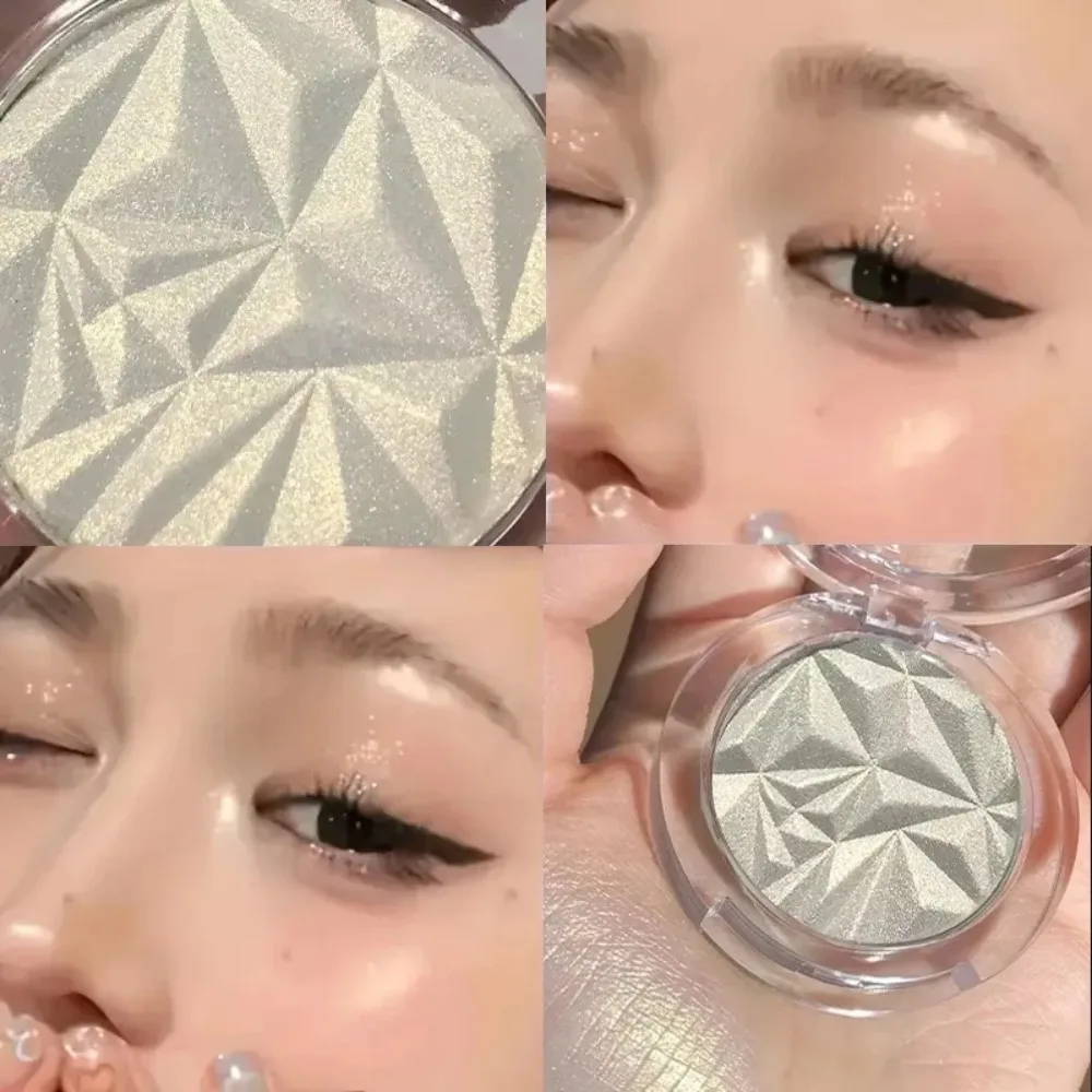 Paleta de Iluminador em Duas Cores Efeito 3D Pó Contorno Matte Iluminador Facial Maquiagem
