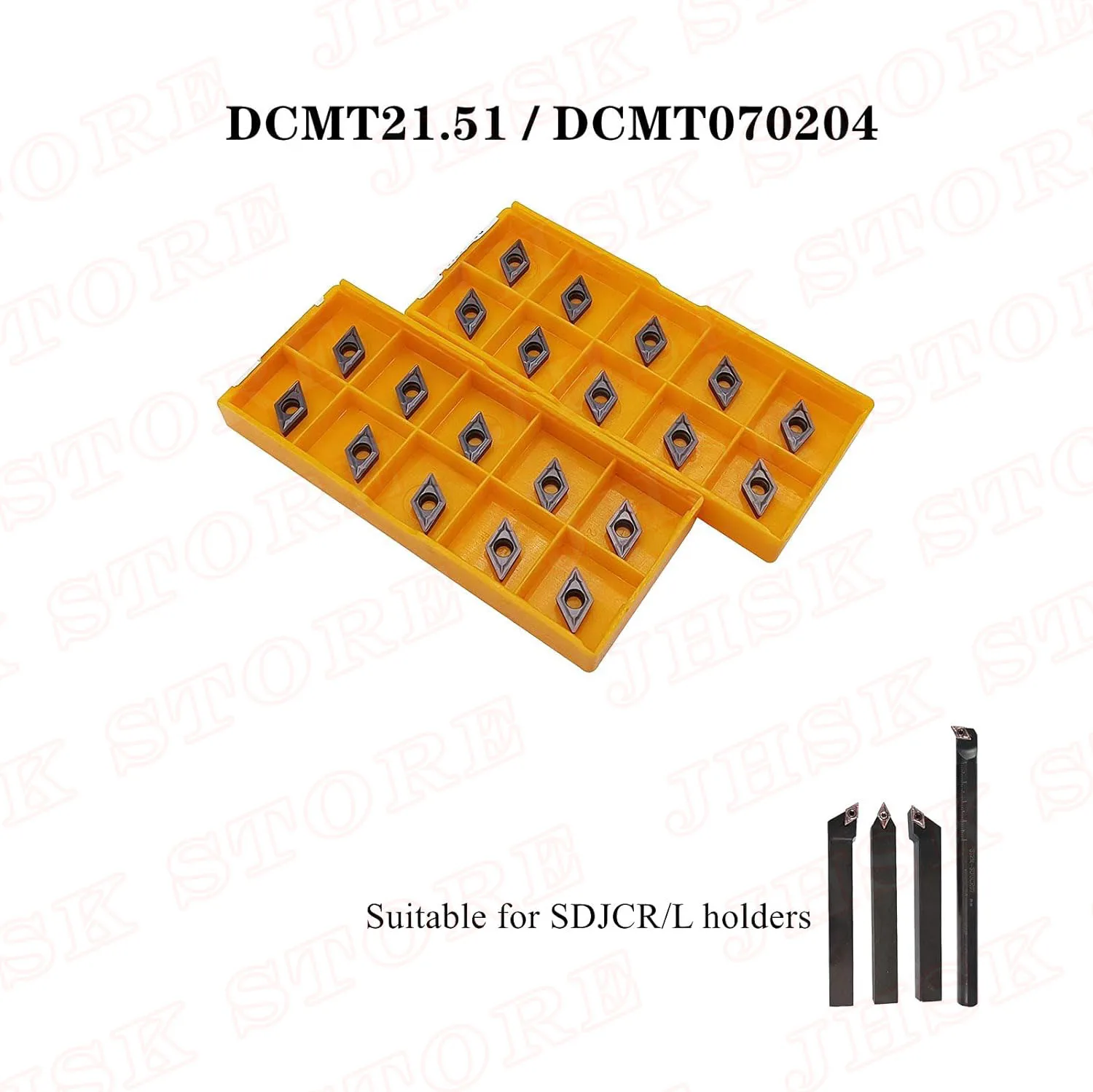 20pcs DCMT21.51 DCMT070204 Carbide Inserts Lathe Turning Inserts Turning Tool Multilayer Coated CNC Lathe Inserts