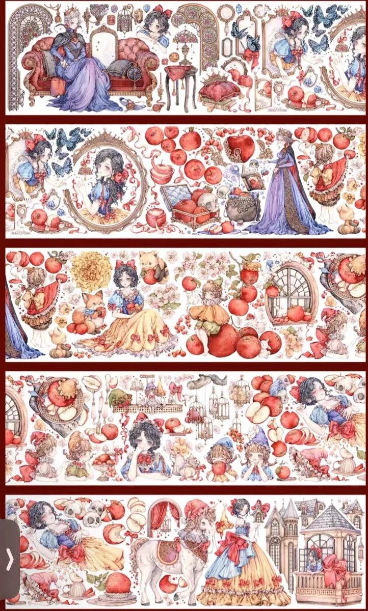 fariy tale girls Washi Tape Snow White 1 loop Matchstick Dream, Heavenly Wings Prince, Pure Land of Serenity