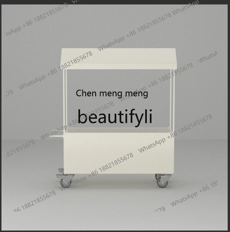 Wrought iron float outdoor market stall car a snack, night market mobile stall trolley