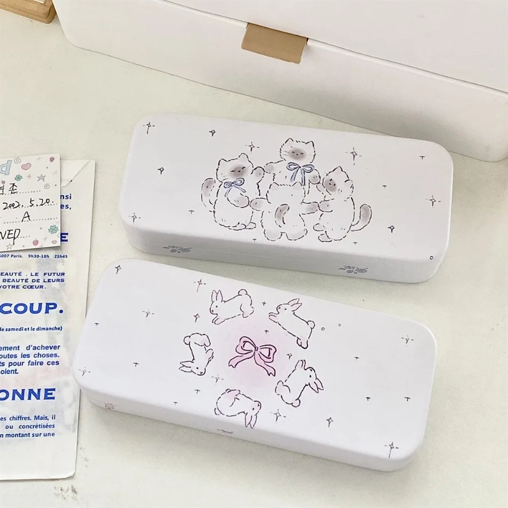 

Портативная коробка для очков с героями мультфильмов, легкий чехол для хранения солнцезащитных очков с рисунком кота и собаки, коробка для очков из искусственной кожи, футляр для очков