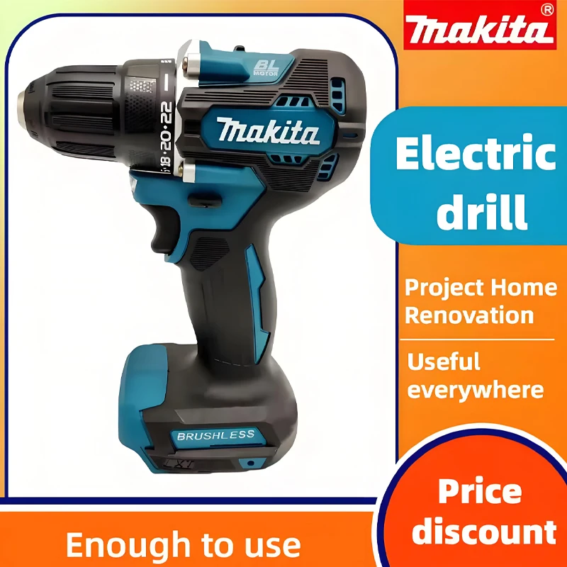 

DDF487 Screwdriver Cordless Percussion Drill Electric Variable Speed Brushless Impact Power Tools Dril makita18Vbattery pin