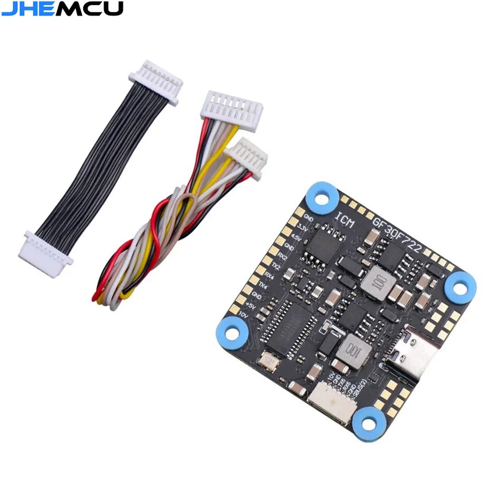 

JHEMCU GF30F722-ICM FPV F7 flight control Dual BEC 5V 10V OSD HD 3-8S input 30X30mm for FPV Freestyle HD Drones DIY Parts