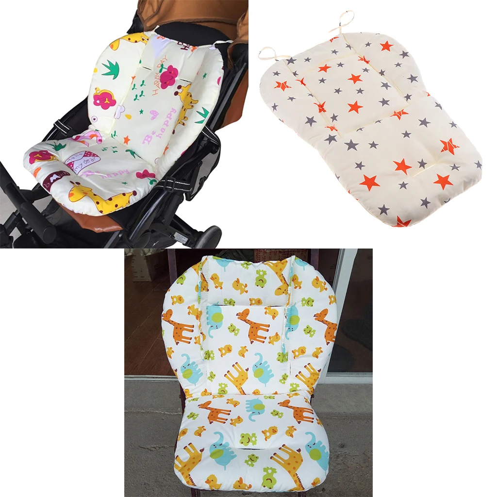 Stroller Seat Soft Mattress Pad Universal Cotton Liner for Baby Pram Dining Chair and Car Seat Cover