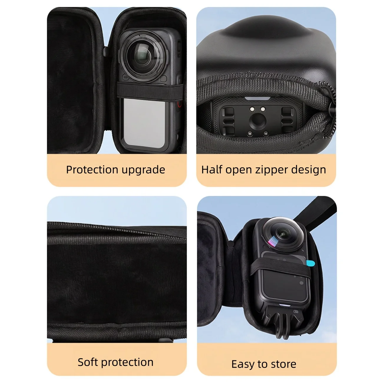 Anti Earthquake And Anti Fall Measures Suitable For Insta360 X6 Mini Storage Bag Dustproof Soft Lining Storage Bag