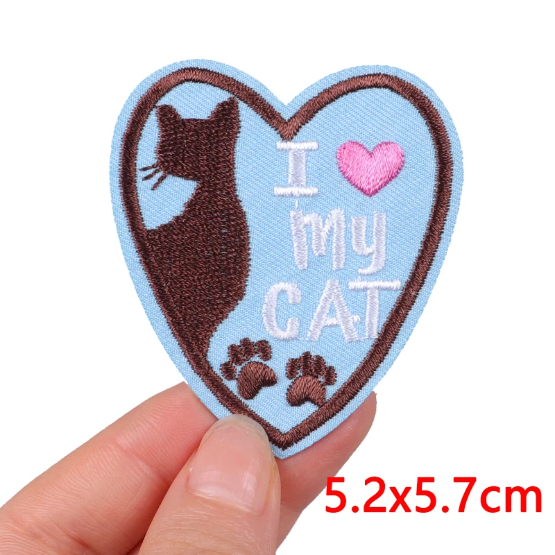 Cat Paw/Dog Patch Cartoon Embroidery Patch DIY Iron On Patches For Clothing thermoadhesive Patches On Clothes Animal Sew Sticker