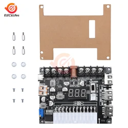 20/24 Pins ATX Power Supply Breakout Board and Acrylic Case Kit Module Desktop Computer Power Connector Support 3.3V/5V/12V