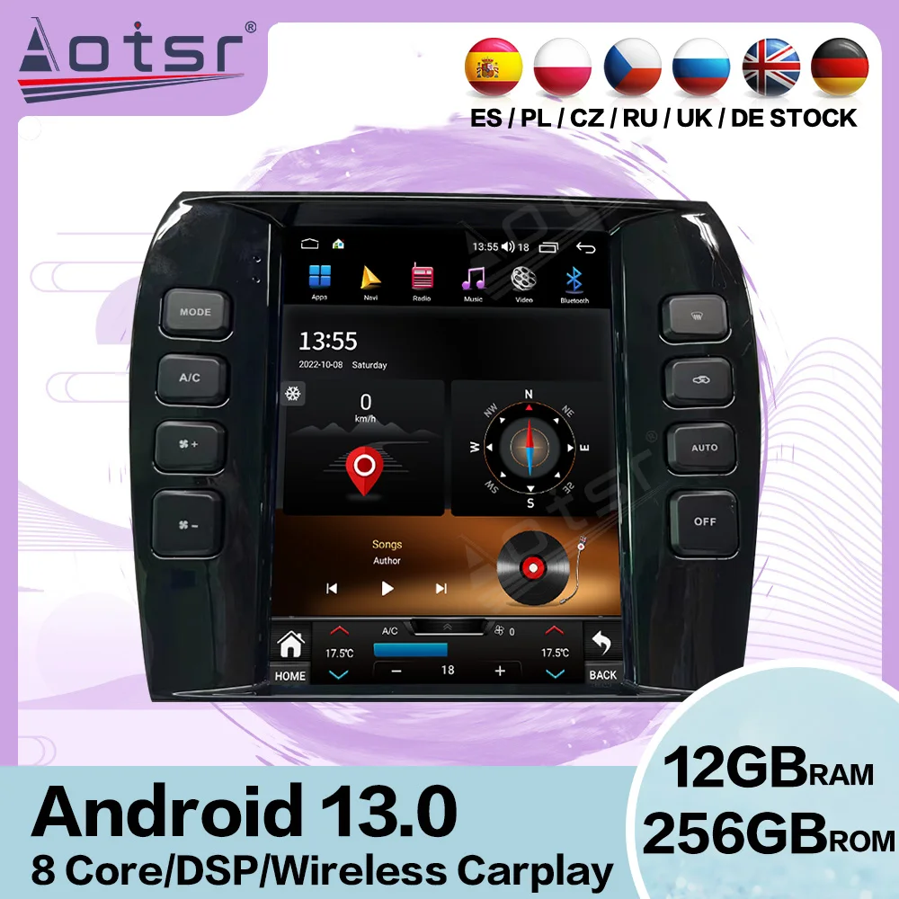 Vertical Screen Automotive Multimedia Android 13 For Jaguar X-type 2004 2005 2006~2011 CAR GPS Navigation Stereo Radio Head Unit