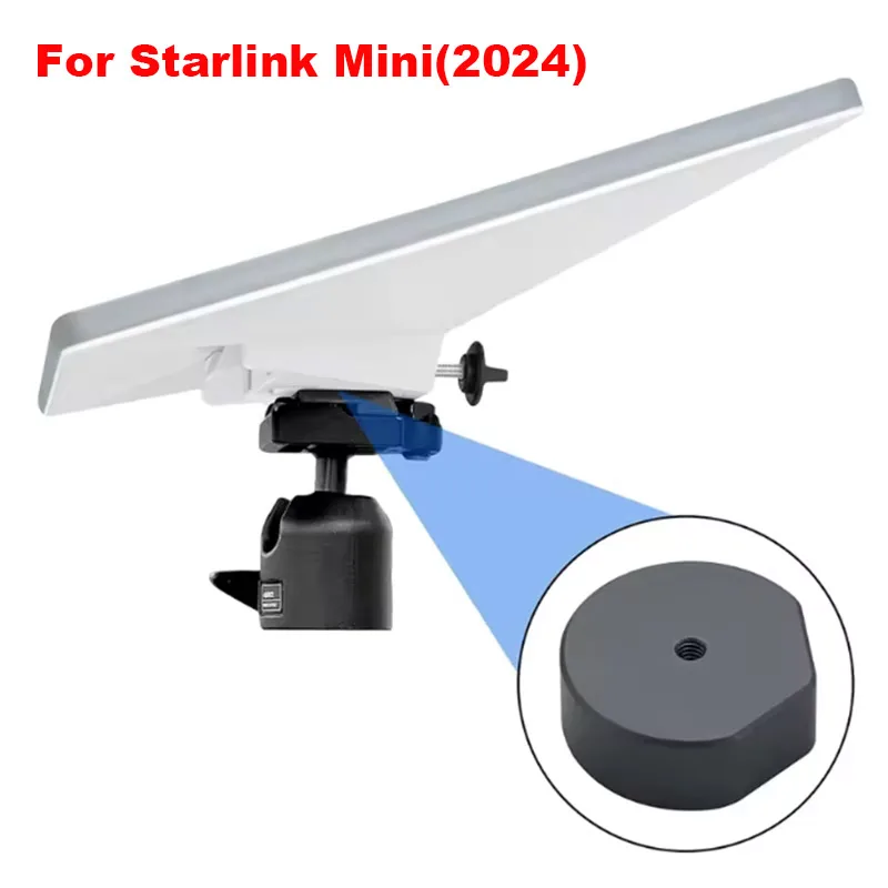 For StarLink Mini 2024 1/4 Screw Aluminum Alloy Tripod Mount for Ethernet Satellite Bracket Adapter Compatible with Most Tripod