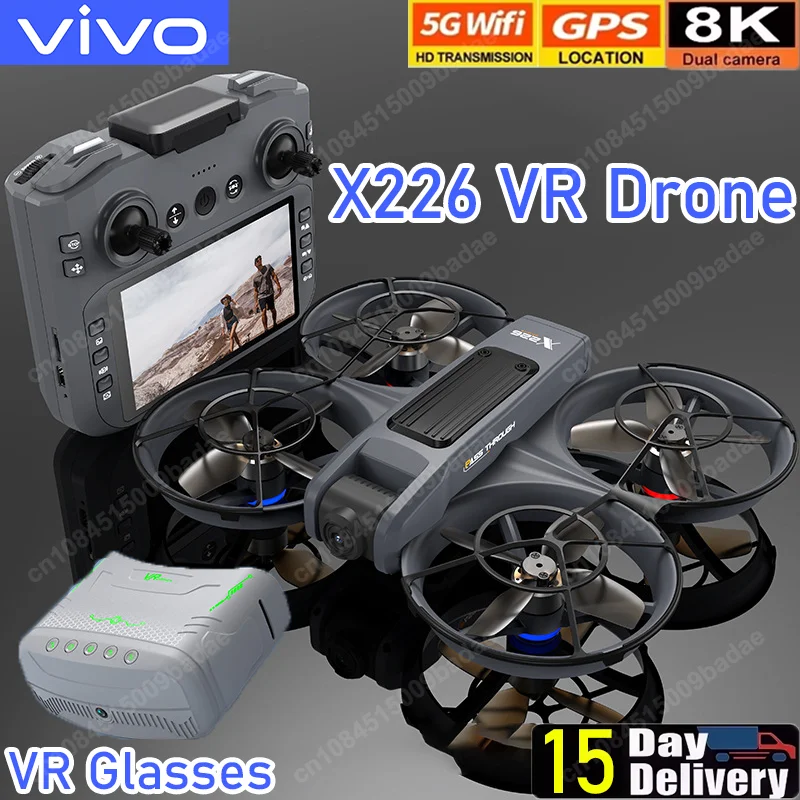 VIVO طائرة بدون طيار جديدة X226/X226VR طائرات بدون طيار 8K مهنة HD كاميرا زاوية واسعة واي فاي FPV RC هليكوبتر شاشة كبيرة قابلة للطي كوادكوبتر