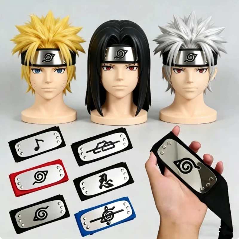 Bandai Naruto Sasuke Headband rebel ninja Konoha protective forehead Kakashi bandana cosplay anime Costume Accessories gift toy