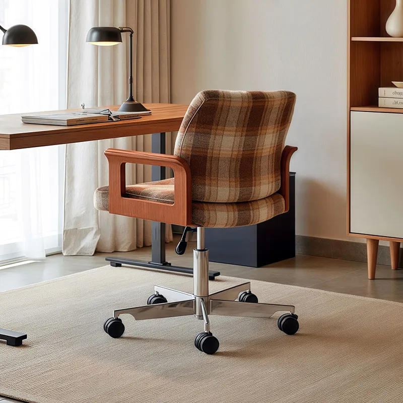 Retro light luxury office chair designer computer chair medium antique rotating chair home
