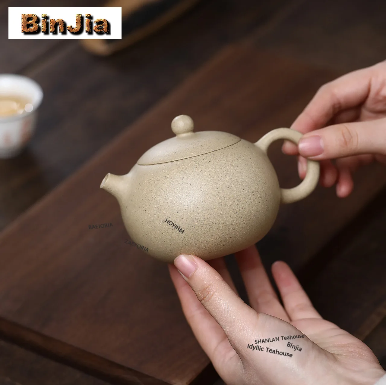 

200ml High-end Yixing Purple Clay Teapots Handmade Cardamom Xishi Pot Raw Ore Benshan Green Mud Kettle Zisha Teaset Tea Services