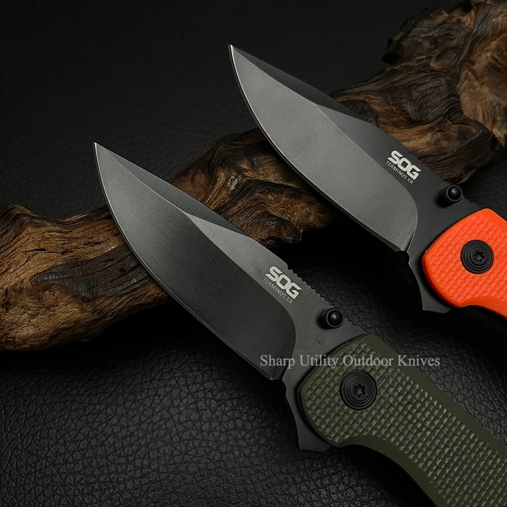 TERMUNUS XR Multifunctional Tactical Folding Pocket Knife Nylon Fiber Handle Survival Camping Outdoor Rescue Utility D2 Knife