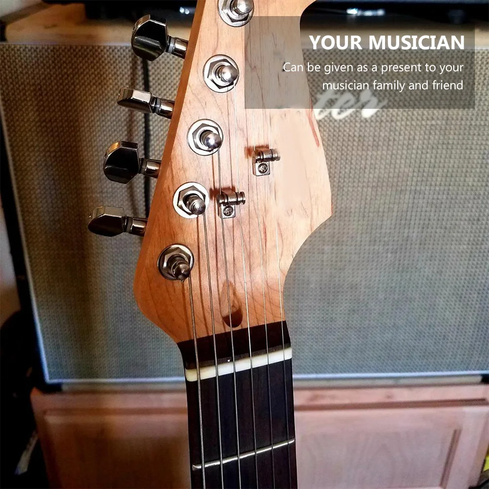 6 قطعة استبدال سلسلة الجوز للجيتار الكهربائي وباس مادة عظم البقر الطبيعية عالية المتانة الجوز يمكن مصقولها