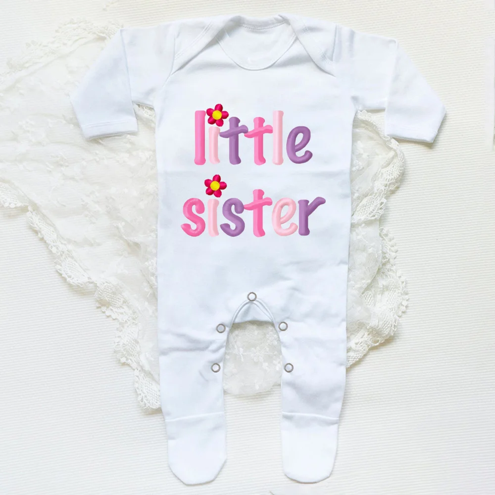 Big Sister/Little Sister Matching Sister Shirts Baby Grow Pregnancy Annoucement Baby Shower Gift New Big Sister Gifts Clothes