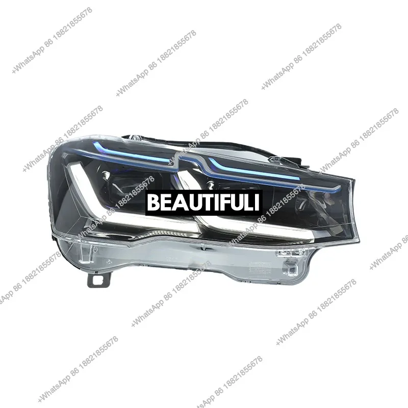 Suitable for 10-17   X3X4 Headlight Assembly F26F25 Modified LED Blue Eyebrow Daytime Running Light Turn signal