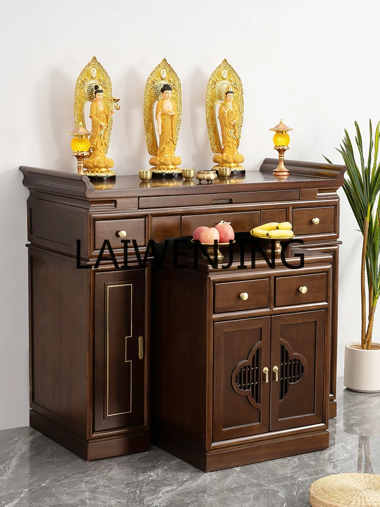 Chinese Style Altar Solid Wood Incense Burner Table Buddha Table Modern Clothes Closet Altar Middle Hall a Long Narrow Table