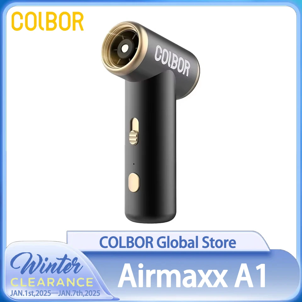 COLBOR Airmaxx A1 Jet Fan Brushless 100000RPM Compresse Air Duster Electric Air Dust Blower Cordless Computer Keyboard Cleaner