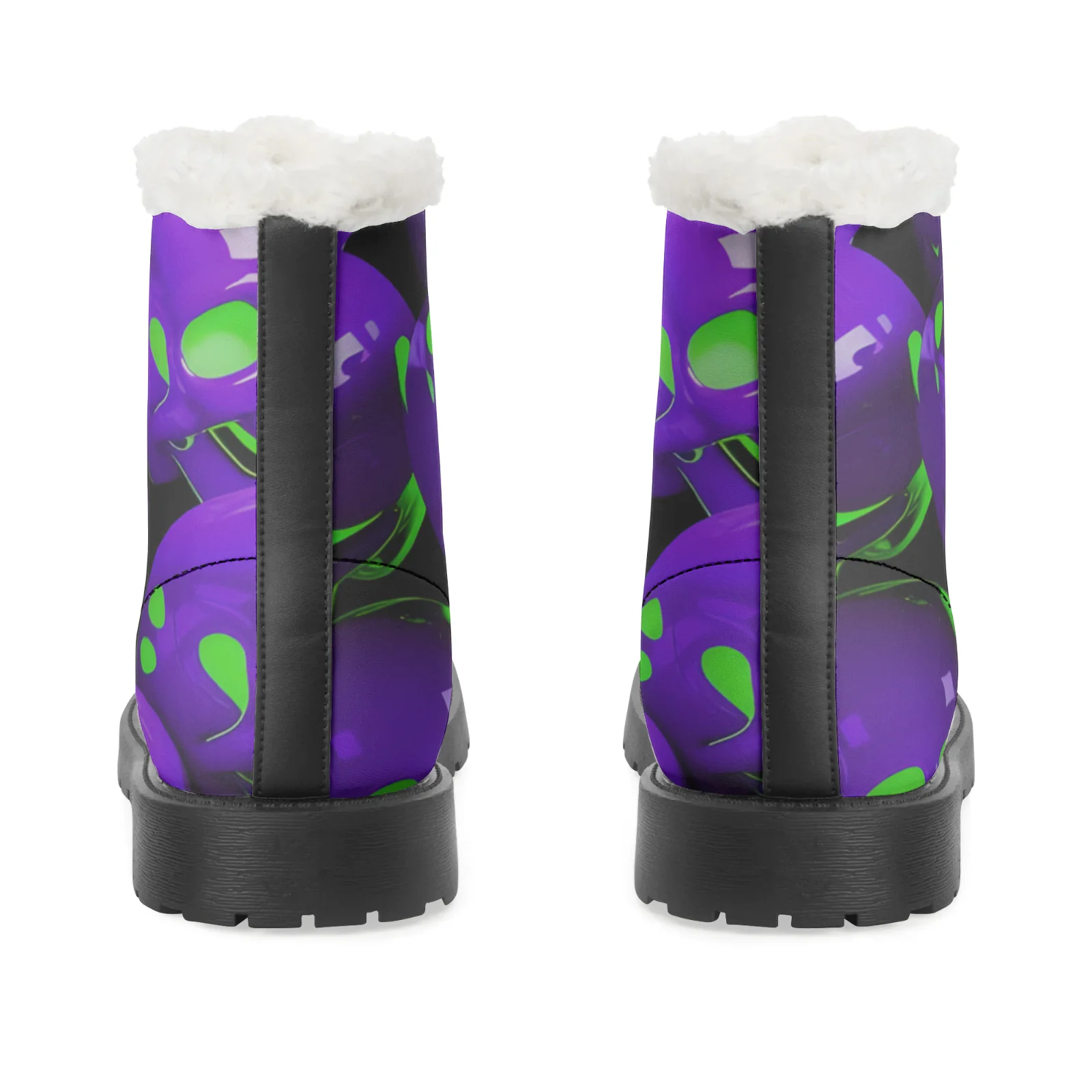 Снежные ботинки с забавными рисунками черепа для мужчин и женщин, подростковая обувь, повседневные ботинки, легкие теплые зимние ботинки для пар, размер ЕС 35-48