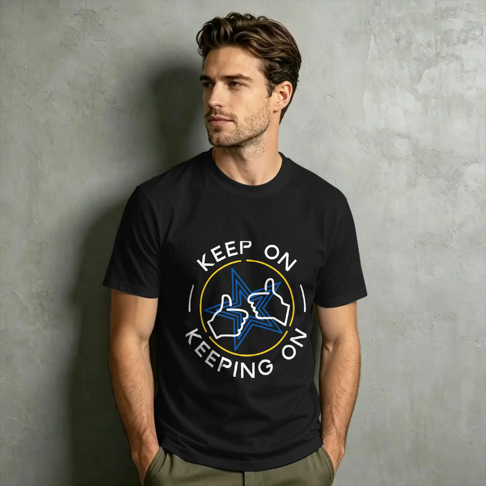 Death Stranding Keep On Keeping On T Shirts  100% Cotton Tops Vintage Short Sleeve Round Collar Tees Plus Size T-Shirts