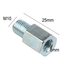 2pcs Motorcycle Scooter Mirror Adapters 8mm Female Clockwise To 10mm Male Clockwise Mirror Adapters Clockwise Threaded    Screws