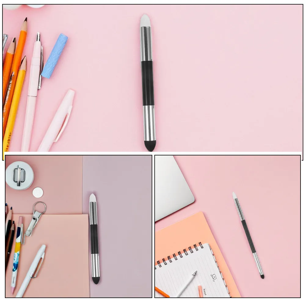 2Pcs Sketching Drawing Tools Set Double Headed Washable Blending Sponge Pen Sponge Eraser Reusable Stump for Shading