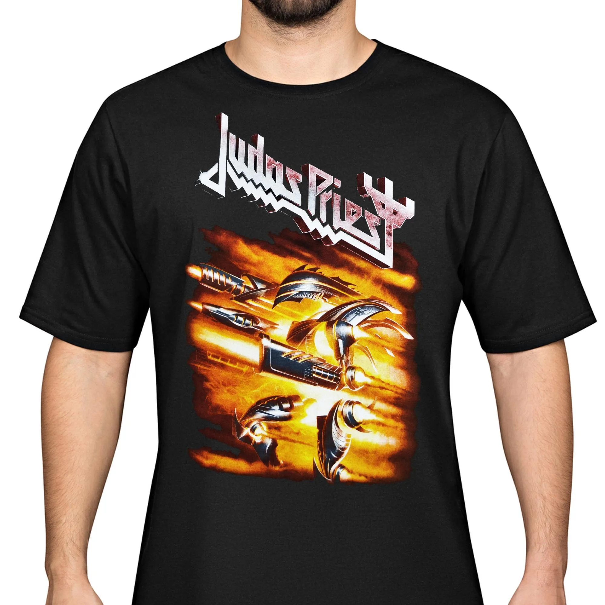 

Judas Priest Firepower T-Shirt Men's and Women's Short Sleeve Retro Metal Band Tops Brand T-shirt Oversize Tee Summer Streetwear