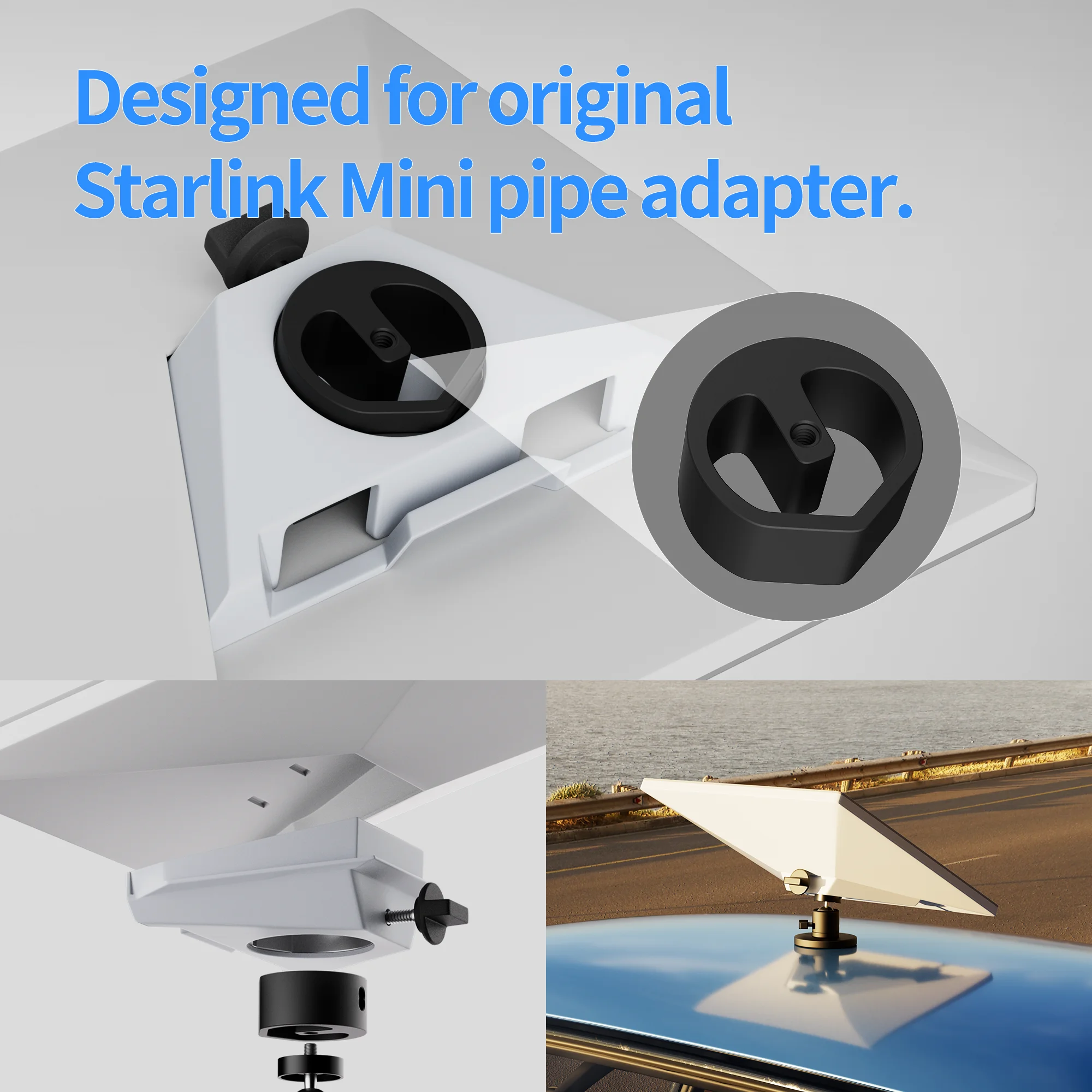 For Starlink Mini 30KG Strong Suction Adjustable Angle Magnetic Mounting Bracket Starlink Mini Magnetic Mount Car Roof Mount