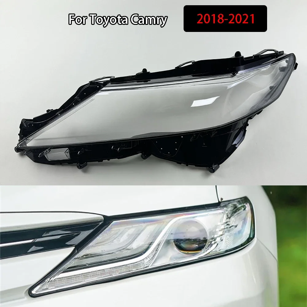 For Toyota Camry 2018-2021 Front Lampshade Lamp Shell Headlamp Cover Headlight Shade Lens Plexiglass