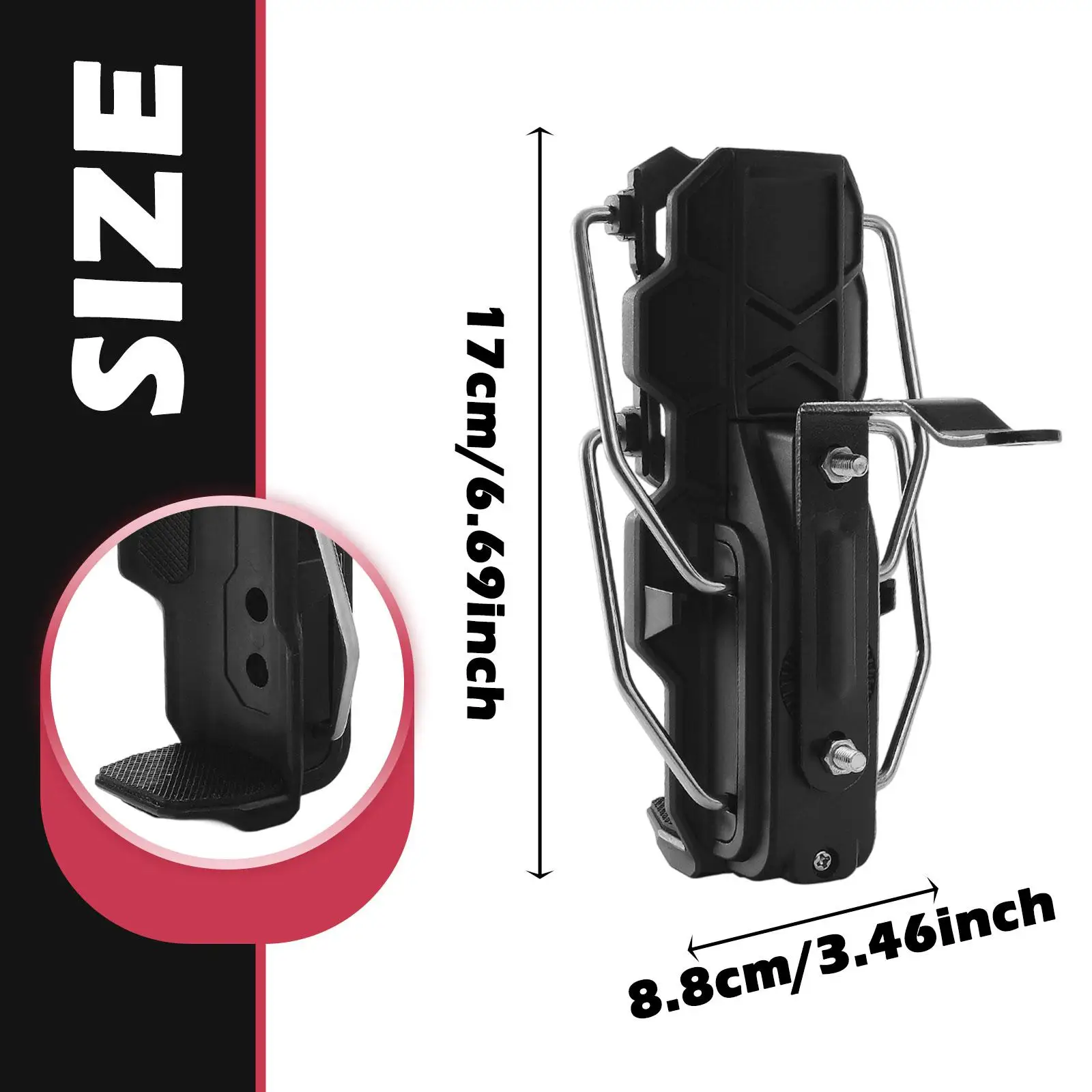 حامل أكواب للدراجات النارية، قفص زجاجة مياه عملي وقوي وحديث للسفر